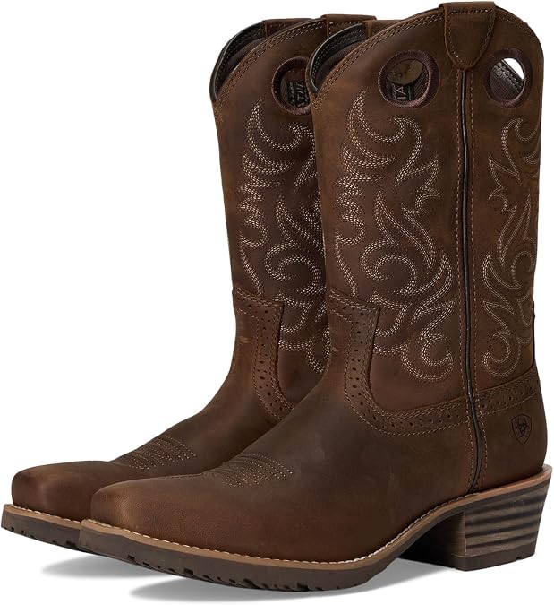 ARIAT Men's Hybrid Roughstock Square Toe Cowboy BootWestern Boot