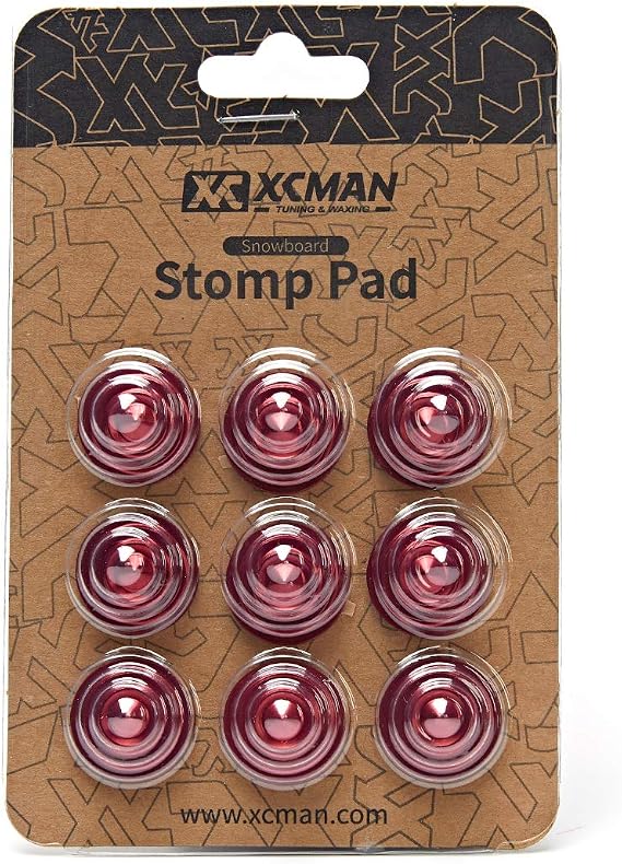 XCMAN 4 Layer-Cone Studs Dia 7.87 Inch Aluminum Snowboard Stomp Pad - 9pcs