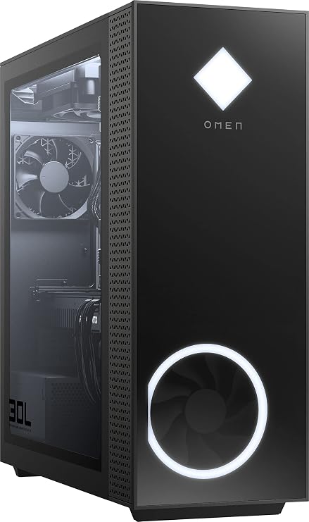 2021 HP OMEN 30L Gaming Desktop PC GeForce RTX 3060 Ti AMD Ryzen 7 5800X(Beat i7-10700F) 32GB RAM 1TB SSD + 2TB HDD Wi-Fi Win 10(Free Windows 11 Upgrade), 750W PSU, Liquid Cooling, RGB Light, ROKC Kit