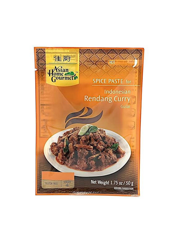 Asian Home Gourmet Spice Paste for: Indonesian Rendang Curry (Gulai) (1 x 1.75 OZ)