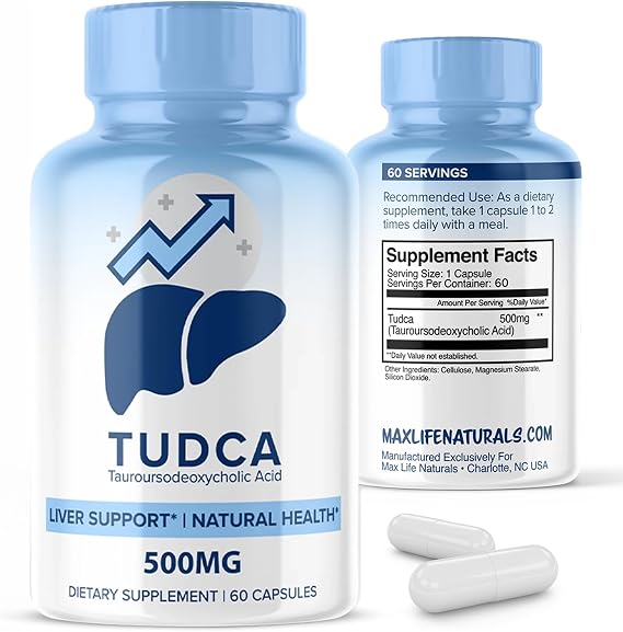 MaxLife Naturals TUDCA Liver Support 500mg 60 Capsules Made in USA