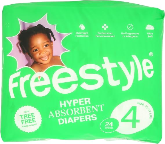 Freestyle Diapers Size 4 Freestyle Diaper, 24 CT