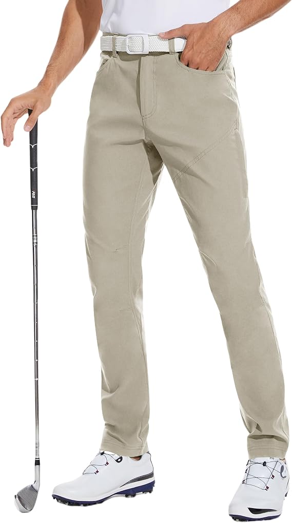 SPECIALMAGIC Mens Golf Pants Stretch Hiking Travel Waterproof Casual Lightweight Slim Fit Quick Dry Tarpred with Pockets