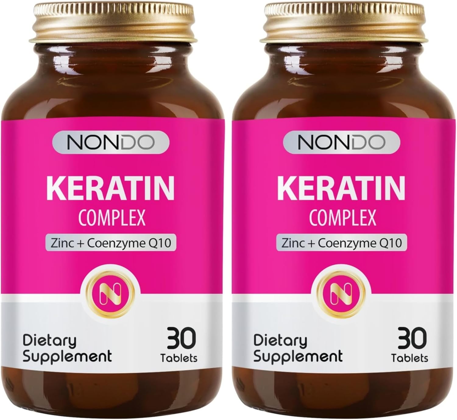 Nondo Keratin Kompleks 30 Tablet (Hydrolize Keratin Biotin At Kuyruğu Isırgan Otu Koenzim Q10) (2 paketi)