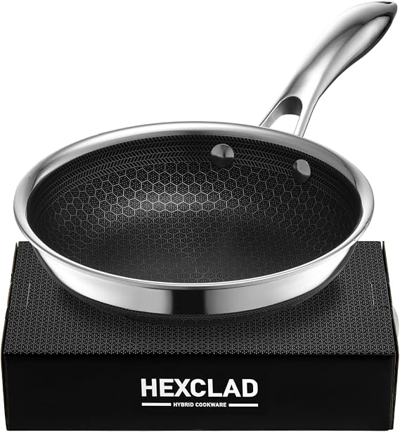 HexClad 7" Hybrid Nonstick Frying Pan, Dishwasher & Induction Safe
