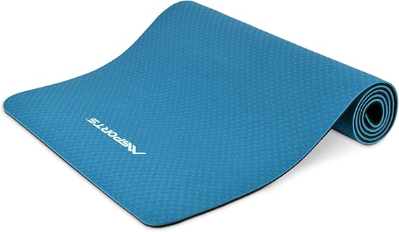MSPORTS Premium Gymnastics Mat Yoga Mat including Exercise Poster 183 x 61 x 0.8 cm Skin-friendly Phthalate-Free Fitness Mat Yoga Mat