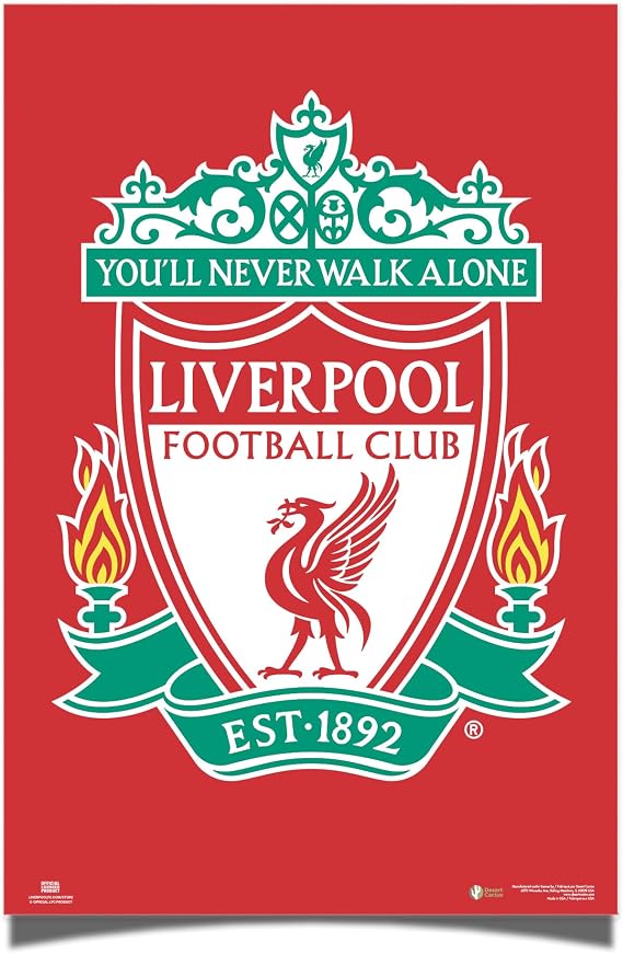 Desert Cactus Liverpool FC Poster 24 x 36 inch Wall Decor (A)