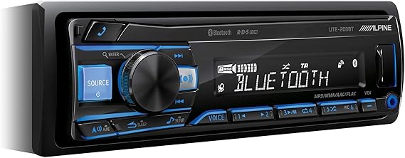 Alpine Electronics UTE-200BT Car Radio Bluetooth 1DIN Black (RGB Lighting)