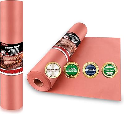 Butcher Paper for Smoking Meat Food-Grade Paper for Smoking Grilling, Unbleached, Uncoated 18in x 50ft