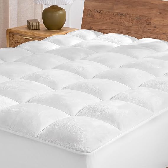 Bare Home Microplush Reversible Mattress Topper (Full XL)