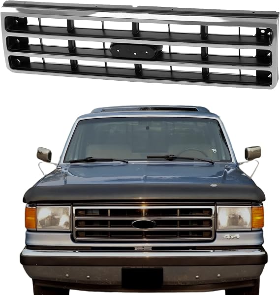 Front Grille Grill Fits FORD F250 Chrome Gray