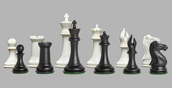 The House of Staunton - The Collector Plastic Chess Set - Pieces Only - 4.0" King - Black & White