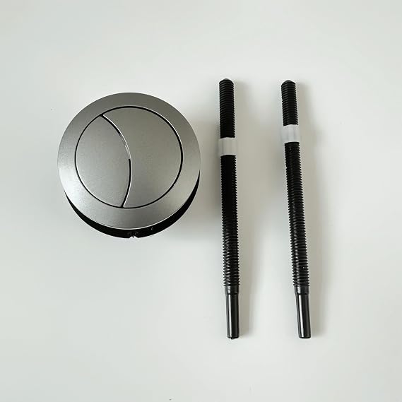 Dual Flush Toilet Button Grey Round Fix Stuck Broken Running Cistern Button, Universal 48mm DIY Repair Kit, No Plumber Needed (WK801GR) | Easy installation and Durability