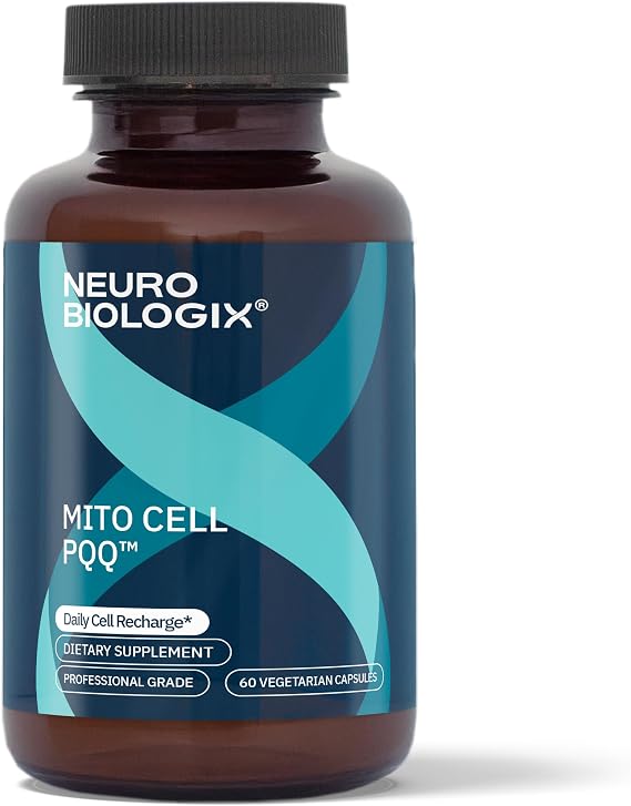 Neurobiologix Mito Cell PQQ Energy & Focus Supplement with CoQ10, Vitamin C, NADH, Acetyl L Carnitine & Antioxidants for Cellular Health & Mitochondrial Support, Promotes Overall Wellness, 90 Capsules