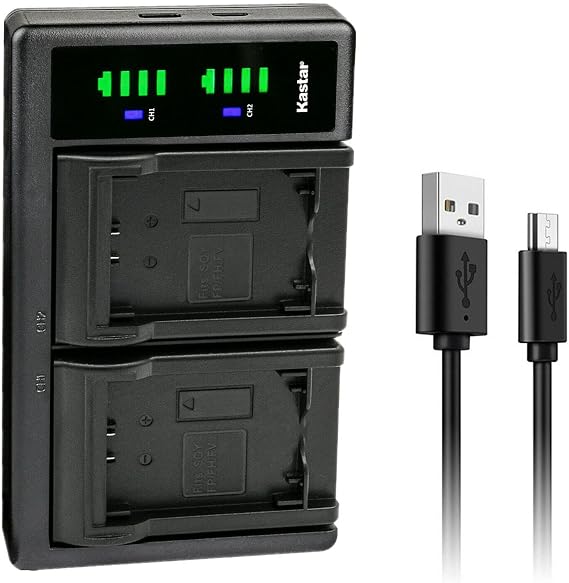 Kastar NP-FH50 LTD2 USB Battery Charger Replacement for Sony DCR-SR36, DCR-SR37, DCR-SR38, DCR-SR40, DCR-SR42, DCR-SR45, DCR-SR46, DCR-SR47, DCR-SR48, DCR-SR50, DCR-SR52, DCR-SR55