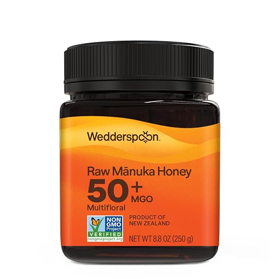 Wedderspoon Raw Manuka Honey 50+ MGO, 8.8 Oz
