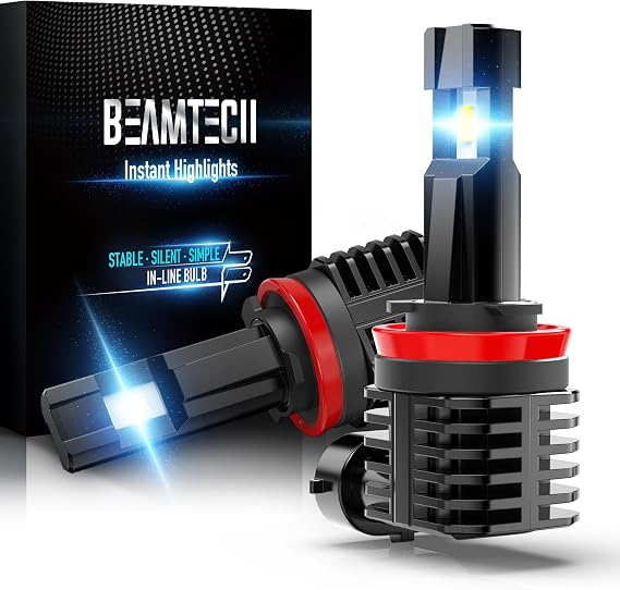 BEAMTECH Bulb, H8 H9 Fog Bulb 6500K White H11 Fog Light Bulb
