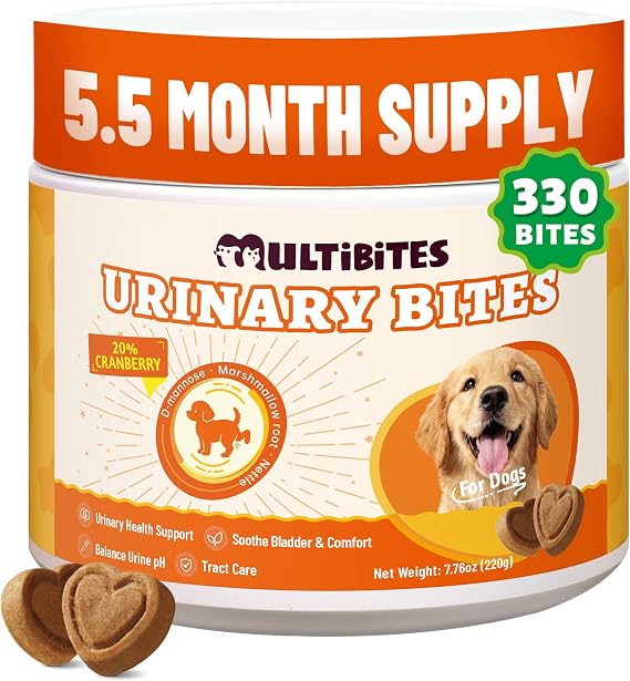 MUITIBITES Urinary Tract Supplement for Dogs - for Bladder Control - 220g