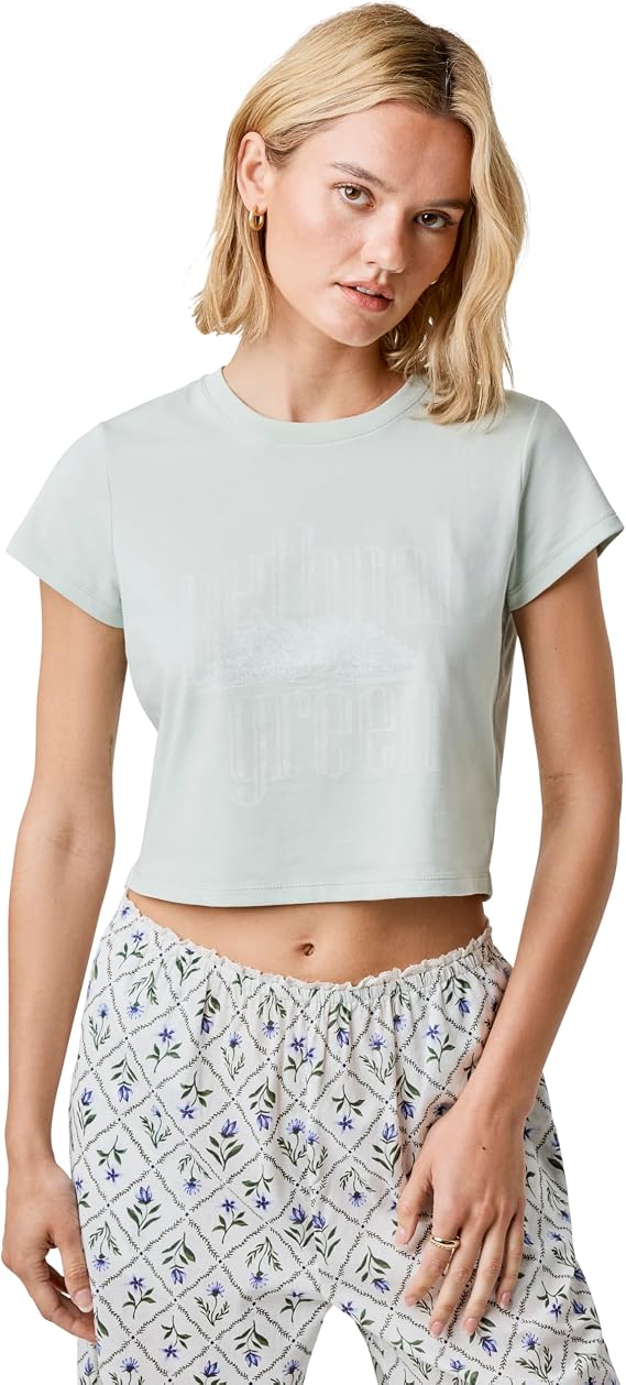 florence by mills Women's Cabana Dreams Collection Destination Crop Tee