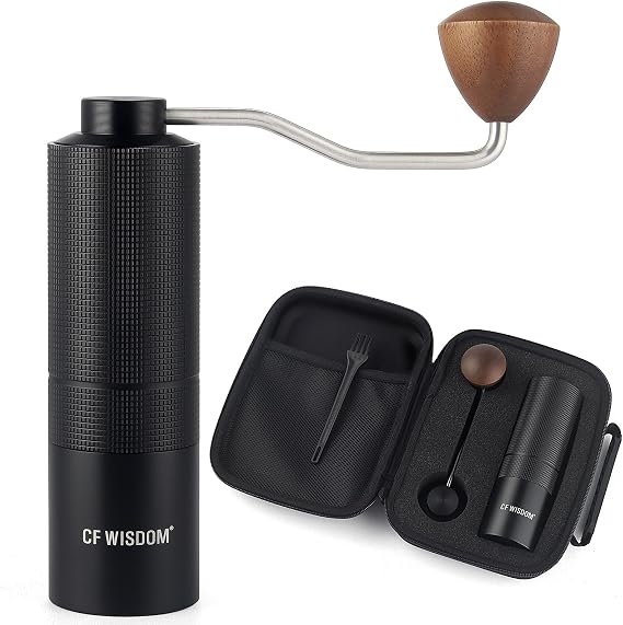 Portable Manual Coffee Grinder with Stainless Steel Conical Burr
