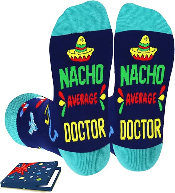 Doctors Gifts for Men Women, Nacho Average Doctor Socks