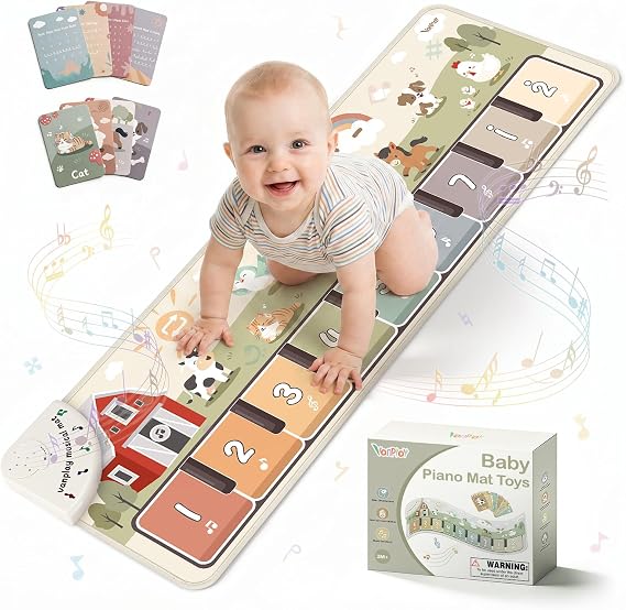 Floor Piano Mat, Piano Mat for Toddlers 1-3, Musical Mat, Toddler Toys