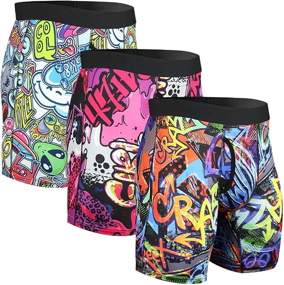 Mens Athletic Underwear Mens Boxer Briefs Long Leg Trunks Underwear
