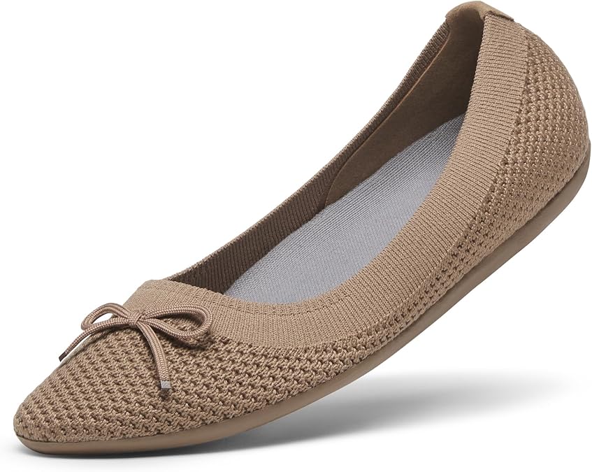 Allbirds Womens Tree Breezer, Knit Ballet Flats, Slip-On Everyday Round Toe Shoes, Machine Washable Made with Natural Materials