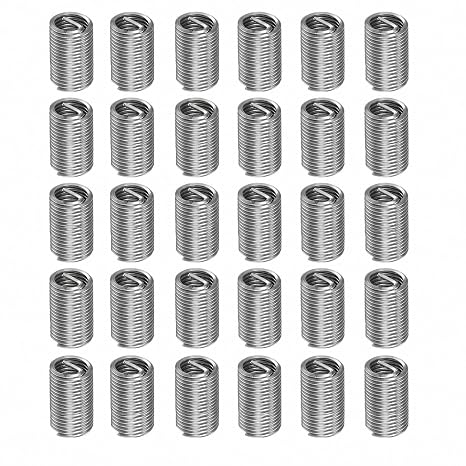 50Pcs M10 Wire Thread Inserts Male Female Reducing Nut Repair Tool Stainless Steel Fastener M10x1.25(2D)
