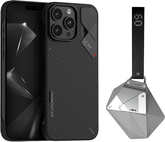 Aulumu A16 Aramid Fiber for iPhone 16 Pro Max + A09 AirPods Pro Case [Gray] Smart Accessory Kit