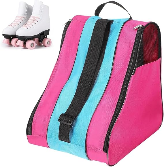Roller Skate Bag, Unisex Ice Skate Bag with Adjustable Shoulder Strap, Roller Skate Carry Bag for Women Men Adults