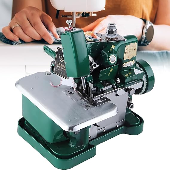 Overlock Sewing Machine, 250W High-Speed Serger with Adjustable Stitch Length for Cotton, Wool, and Knit Fabrics
