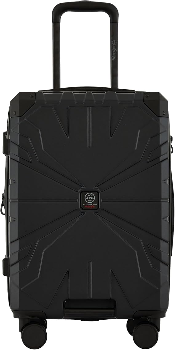 Wrangler ATG Alpine 22" Expandable Rolling Hardside Carry-On Luggage, Jet Black