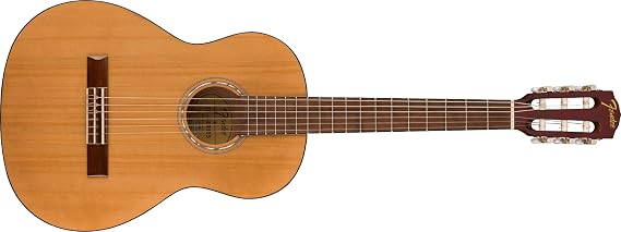 Fender FA-15N 3/4 Scale Nylon String Acoustic Guitar, Natural, with Gig Bag