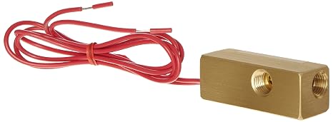 FS-927 Series Brass Compact Flow Switch, Elbow, Piston Type, Normally Open, 0.1 gpm Flow Setting, 1/4" NPT Female