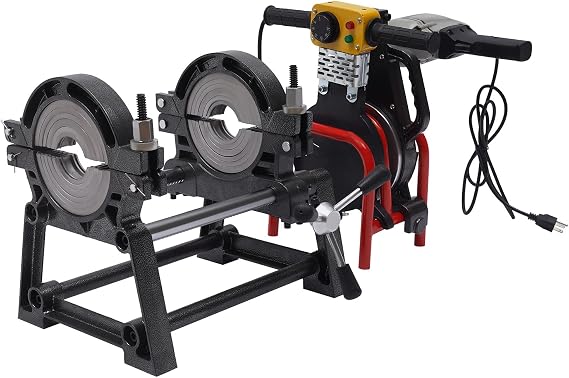 Pipe Fusion Welder,2 Clamps Pipe Butt Fushion Welding Machine with Screwdriver and Wrench,Manually Operated Button Fusions Welding Machine with Removable Clip,for PE, PP, PB, PVDF, HDPE, PVC
