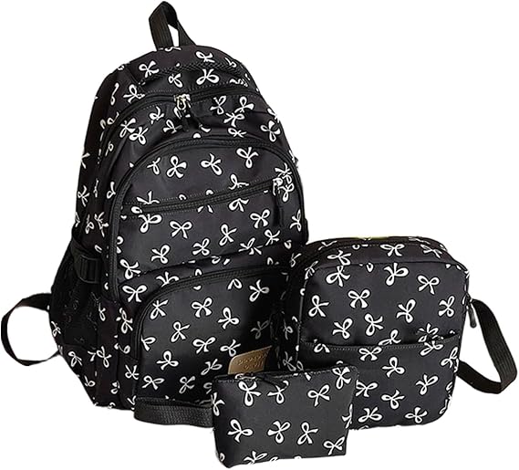 Backpack School Kawaii Backpack For Girls Lightweight College Casual Daypack Ladies Rucksack Handbags Coquette Canvas Backpack For Campus Travel Vacation Shopping (D, One Size)