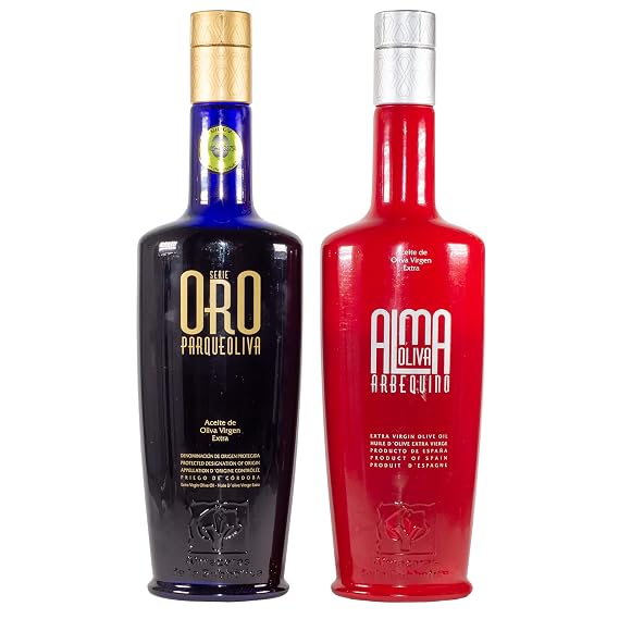 Extra Virgin Olive Oil Alma Oliva Arbequina and Parque Oliva Oro. By Almazaras de la Subbetica.