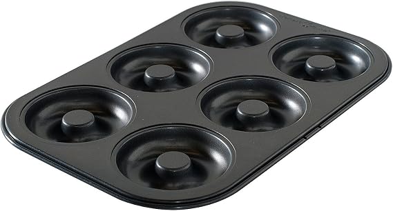 Nordic Ware 6 Cavity Donut Pan, Metal