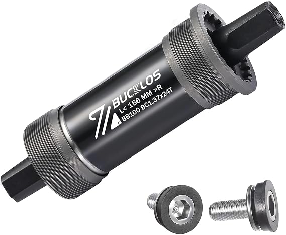 BUCKLOS Bike Square Taper Bottom Bracket - Replacement Bicycle Brackets | Sealed Bearings 68/80/90/100/110/120x110.5 113 116 118 122.5 127 140 152 156 166 174mm for Mountain/MTB/Road/Fat Bike/Ebike
