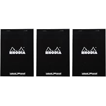 Rhodia Classic Black Notepad dot - 3-3/8 in. x 4-3/4 in., Pack of 3