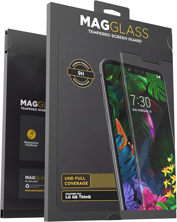 LG G8 ThinQ Tempered Glass Screen Protector (Scratch Resistant) Ultra Clear Display Guard (Case Friendly)