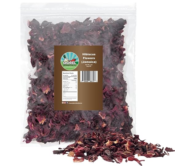Dried Hibiscus Flowers Cut and Sifted, Flor de Jamaica, Great for Hibiscus Tea Jamaica Tea. 4 oz and 1 lb. (1 LB)