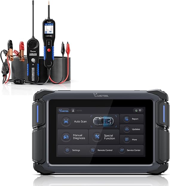 VDIAGTOOL Bidirectional Scan Tool VD70 Lite, 2026 Scanner for Car with V200 Pro Automotive Power Circuit Probe Tester Breaker Finder Tool