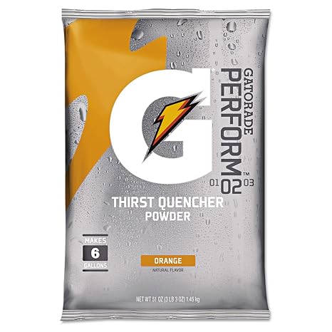Gatorade Original Powdered Drink Mix, Orange, 51oz Packets, 14/Carton