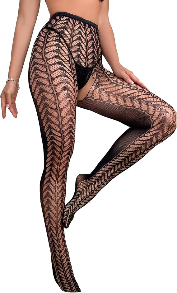 Black Fishnet Stockings for Women Sexy High Waist Tights Ladies Fishnets Party Mesh Stockings Pantyhose