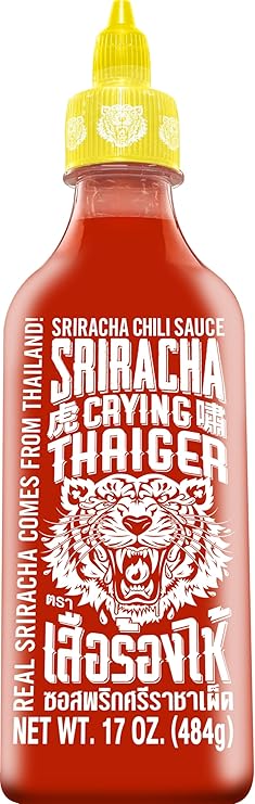 Crying Thaiger 17oz Sriracha Chili Sauce - Classic Thai Hot Sauce, Vegan, Gluten-Free, Non-GMO Made in Thailand (Pack of 1)