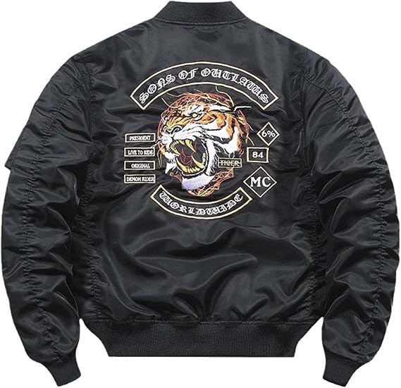 Spring Jacket Men Tiger Embroidery Coat Male Waterproof Windbreaker For Army Ma-1 Jacket Sukajan