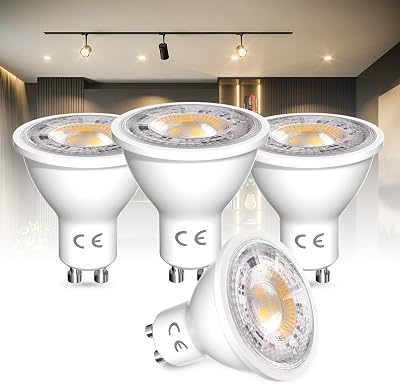 Bonlux GU10 LED Bulb, 12V MR16 LED Light Bulbs Warm White 3000K, Non-Dimmable, 7W 650LM LED Spotlight with 38Flood Beam for Recessed Track Lighting, Kitchen Range Hood Living Room, Bedroom, 4-Pack