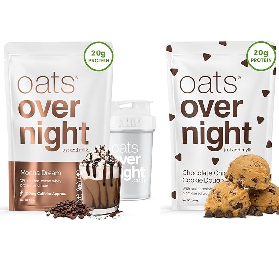 Oats Overnight Mocha Dream, 20g Protein, 8 Pack + Bottle